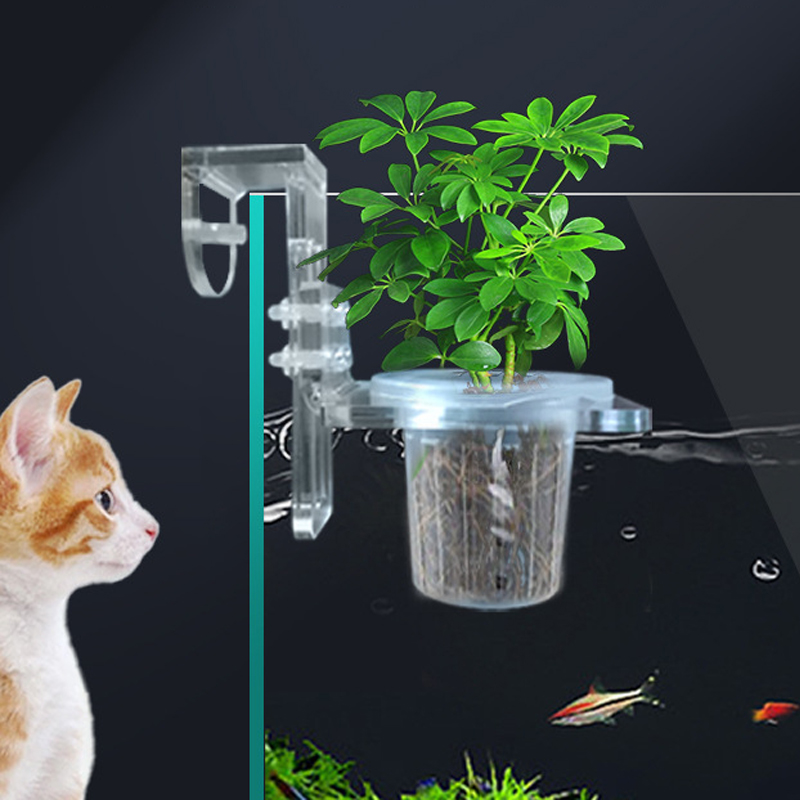 Aquarium Plant Growth - Fish Tank Planting Cups Hydroponic Support