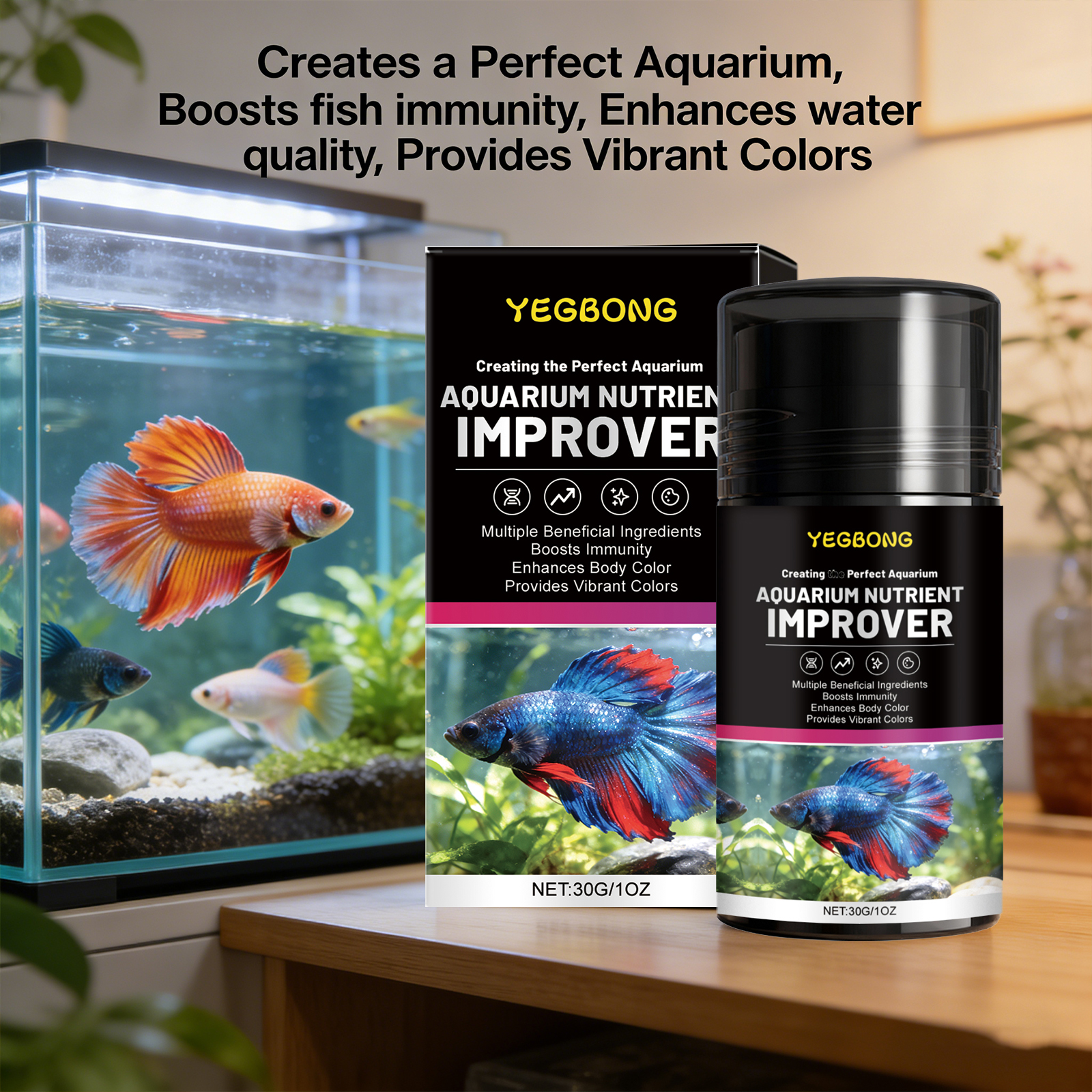 Planted Aquarium Fertilizer - Aquarium Nutrient Improver Promoting Growth Supplement