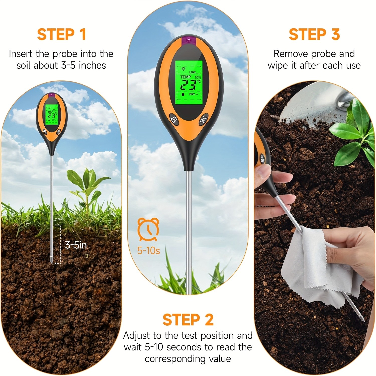 Soil PH Tester 4 in 1 PH Soil  - Tissue Culture Plant avis et prix