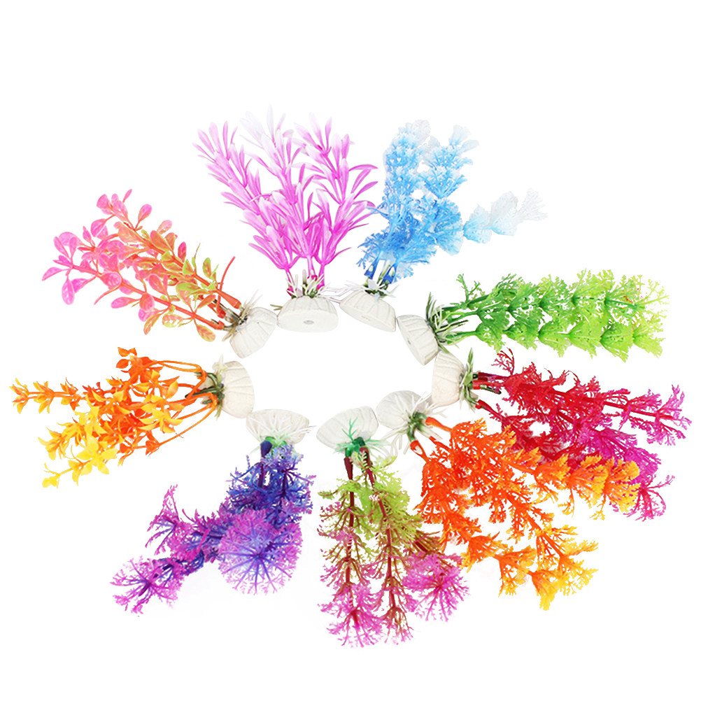 16Pcs Aquarium Artificial Wate - Aquarium Plant Yellowing avis et prix