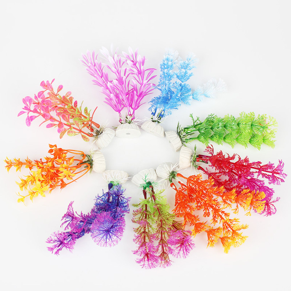 16Pcs Aquarium Artificial Wate - Aquarium Plant Yellowing avis et prix