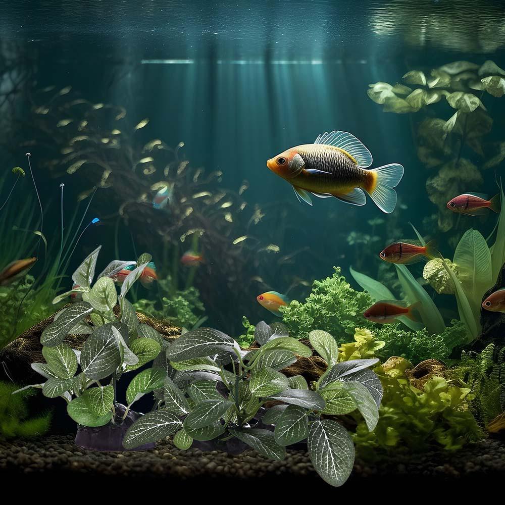Decorative Silk Realistic Unde - Planted Aquarium Jar avis et prix