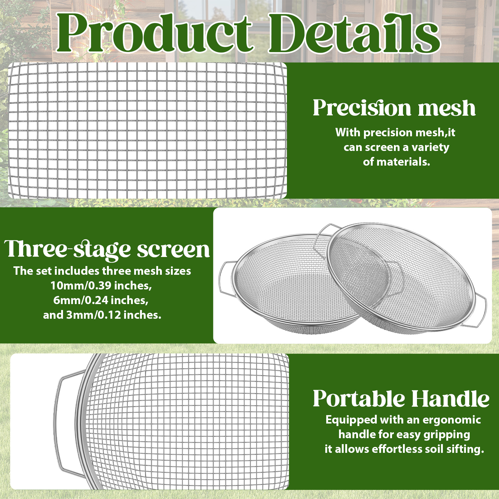 3Pcs Gardening Soil Sifter 3/6 - Tissue Culture Plant avis et prix