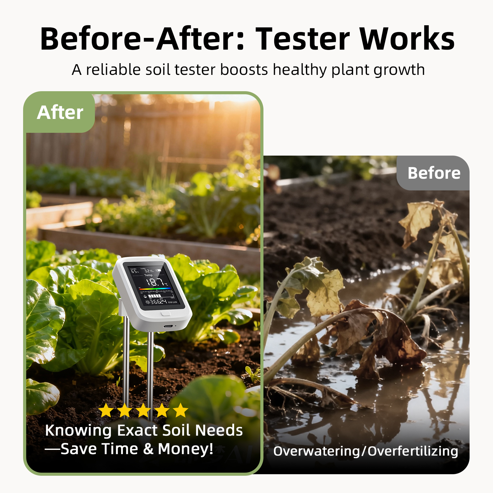 6-in-1 Soil Moisture Meter, Hy - Tissue Culture Plant avis et prix
